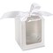 White 2 oz. Shot Glass/Votive Holder Gift Box with Ribbon (Set of 20)